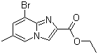 结构式 CAS# 847446-55-3, 8-溴-6-甲基咪唑并[1,2-a]吡啶-2-羧酸乙酯