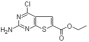 2-Amino-4-chloro-thieno[2,3-d]pyrimidine-6-carboxylic acid ethyl ester molecular structure (CAS 847560-46-7)