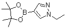 structure of CAS# 847818-70-6, 1-Ethylpyrazole-4-boronic acid pinacol ester;2-(1-Ethyl-1H-pyrazol-4-yl)-4,4,5,5-tetramethyl-1,3,2-dioxaborolane