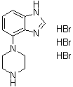 4-(1-Piperazinyl)-1H-benzimidazole trihydrobromide molecular structure (CAS 84806-71-3)