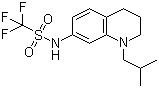 structure of CAS# 848080-35-3, 1,1,1-Trifluoro-N-[1,2,3,4-tetrahydro-1-(2-methylpropyl)-7-quinolinyl]methanesulfonamide