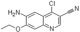6-Amino-4-chloro-7-ethoxy-3-quinolinecarbonitrile molecular structure (CAS 848133-87-9)