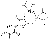 结构式 CAS# 84828-97-7, 3',5'-O-(四异丙基二硅氧烷-1,3-二基)-2'-氧代尿苷