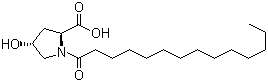 N-Tetradecanoyl-4-hydroxy-L-proline molecular structure (CAS 848390-99-8)
