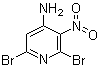 2,6-Dibromo-3-nitropyridin-4-amine molecular structure (CAS 848470-14-4)