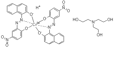 Bis[1-[(2-hydroxy-5-nitrophenyl)azo]-2-naphthalenolato]chromate hydrogen compd. with 2,2',2''-nitrilotris[ethanol] (1:1) molecular structure (CAS 84878-20-6)