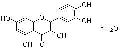 结构式 CAS# 849061-97-8, 槲皮素水合物