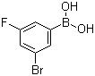 结构式 CAS# 849062-37-9, 3-溴-5-氟苯硼酸