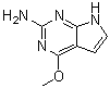 4-甲氧基-7H-吡咯并[2,3-d]嘧啶-2-胺分子结构 (CAS 84955-32-8)