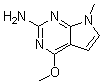 4-Methoxy-7-methyl-7H-pyrrolo[2,3-d]pyrimidin-2-amine molecular structure (CAS 84955-33-9)