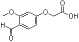 structure of CAS# 84969-24-4, (4-Formyl-3-methoxyphenoxy)acetic acid