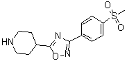 structure of CAS# 849925-03-7, 4-[3-[4-(Methylsulfonyl)phenyl]-1,2,4-oxadiazol-5-yl]piperidine