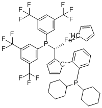 结构式 CAS# 849925-22-0, 铁(2+)1-[(1R)-1-{双[3,5-双(三氟甲基)苯基]膦基}乙基]-2-[2-(二环己基膦基)苯基]环戊二烯-1-基环戊二烯-1-基(1/1/1)
