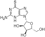 6-硫代鸟嘌呤核苷分子结构 (CAS 85-31-4)