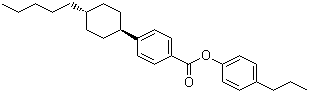 结构式 CAS# 85005-66-9, 反式-4-(4-戊基环己基)苯甲酸对丙基苯酚酯