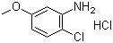 结构式 CAS# 85006-21-9, 2-氯-5-甲氧基苯胺盐酸盐