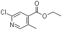 结构式 CAS# 850080-86-3, 2-氯-5-甲基-4-吡啶羧酸乙酯