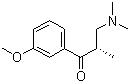 结构式 CAS# 850222-40-1, (S)-3-(二甲基氨基)-1-(3-甲氧基苯基)-2-甲基-1-丙酮