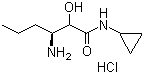 (3S)-3-Amino-N-cyclopropyl-2-hydroxyhexanamide hydrochloride molecular structure (CAS 850252-34-5)
