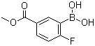 结构式 CAS# 850568-04-6, 2-氟-5-(甲氧羰基)苯硼酸