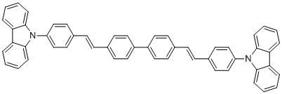 4,4'-Bis(4-(9H-carbazol-9-yl)styryl)-1,1'-biphenyl molecular structure (CAS 850594-34-2)