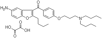 (5-Amino-2-butyl-3-benzofuranyl)[4-[3-(dibutylamino)propoxy]phenyl]methanone oxalate molecular structure (CAS 851014-95-4)