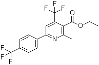 2-Methyl-4-trifluoromethyl-6-(4-trifluoromethylphenyl)nicotinic acid ethyl ester molecular structure (CAS 851070-23-0)