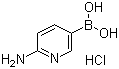 structure of CAS# 851524-96-4, 6-Aminopyridine-3-boronic acid hydrochloride