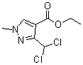 Ethyl 3-(dichloromethyl)-1-methyl-7H-pyrazole-4-carboxylate molecular structure (CAS 851725-87-6)