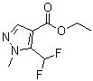1-Methyl-5-(difluoromethyl)pyrazole-4-carboxylic acid ethyl ester molecular structure (CAS 851725-98-9)