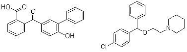 结构式 CAS# 85187-37-7, 氯哌斯汀芬地柞酸盐