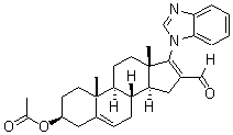 (3beta)-3-(乙酰氧基)-17-(1H-苯并咪唑-1-基)雄甾-5,16-二烯-16-甲醛分子结构 (CAS 851895-78-8)
