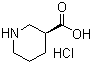 结构式 CAS# 851956-01-9, (3S)-3-哌啶甲酸盐酸盐