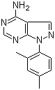 1-(2,4-Dimethylphenyl)-1H-pyrazolo[3,4-d]pyrimidin-4-ylamine molecular structure (CAS 852313-96-3)