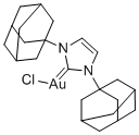 Chloro[1,3-bis(adamantyl)2H-imidazol-2-ylidene]gold(I) molecular structure (CAS 852445-88-6)