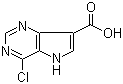 4-Chloro-5H-pyrrolo[3,2-d]pyrimidine-7-carboxylic acid molecular structure (CAS 853058-43-2)