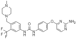 1-[4-(2-Aminopyrimidin-4-yloxy)phenyl]-3-[4-[(4-methylpiperazin-1-yl)methyl]-3-trifluoromethylphenyl]urea molecular structure (CAS 853299-07-7)