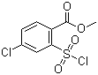 Methyl 4-chloro-2-(chlorosulfonyl)benzoate molecular structure (CAS 85392-01-4)
