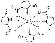 5-Oxo-DL-proline titanium complex molecular structure (CAS 85392-57-0)