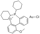 Chloro(2-dicyclohexylphosphino-2',6'-dimethoxy-1,1'-biphenyl)gold(I) molecular structure (CAS 854045-95-7)