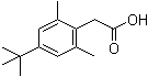 4-tert-Butyl-2,6-dimethyl-alpha-toluic acid molecular structure (CAS 854646-92-7)