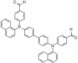 结构式 CAS# 854938-56-0, 4,4'-[[1,1'-联苯]-4,4'-二基二(1-萘基亚氨基)]二苯甲醛