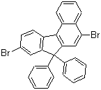5,9-二溴-7,7-二苯基-7H-苯并[c]芴分子结构 (CAS 854952-90-2)