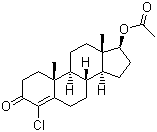 结构式 CAS# 855-19-6, 醋酸氯睾酮