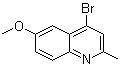 4-Bromo-6-methoxy-2-methylquinoline molecular structure (CAS 856095-00-6)