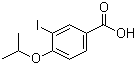 结构式 CAS# 856167-47-0, 3-碘-4-异丙氧基苯甲酸