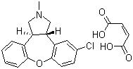 structure of CAS# 85650-56-2, Asenapine maleate;trans-5-Chloro-2,3,3a,12b-tetrahydro-2-methyl-1H-dibenz[2,3:6,7]oxepino[4,5-c]pyrrole maleate
