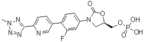 Tedizolid phosphate molecular structure (CAS 856867-55-5)