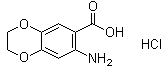 7-氨基-1,4-苯并二恶烷-6-羧酸盐酸盐分子结构 (CAS 857020-56-5)