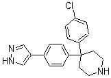 structure of CAS# 857531-00-1, AT 7867;4-(4-Chlorophenyl)-4-[4-(1H-pyrazol-4-yl)phenyl]piperidine